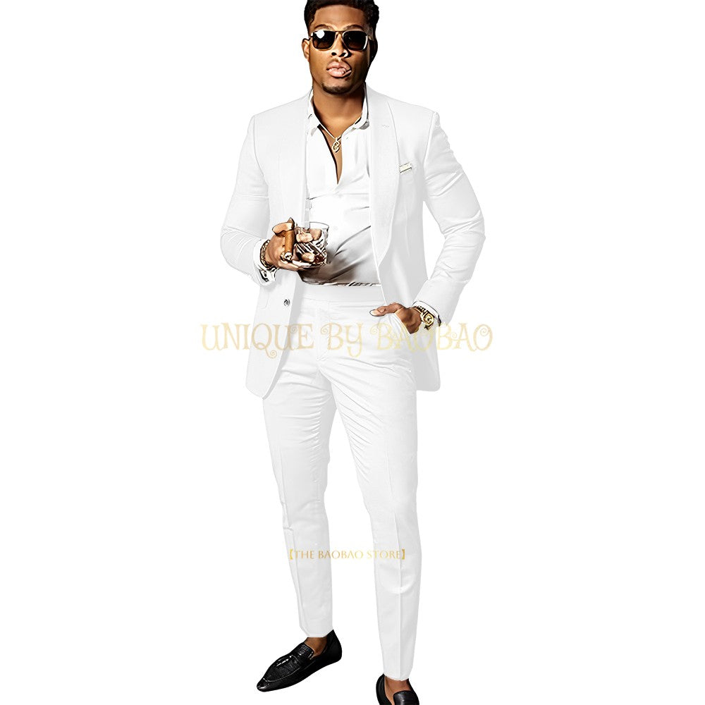 Men's Single-Breasted Wedding Suit