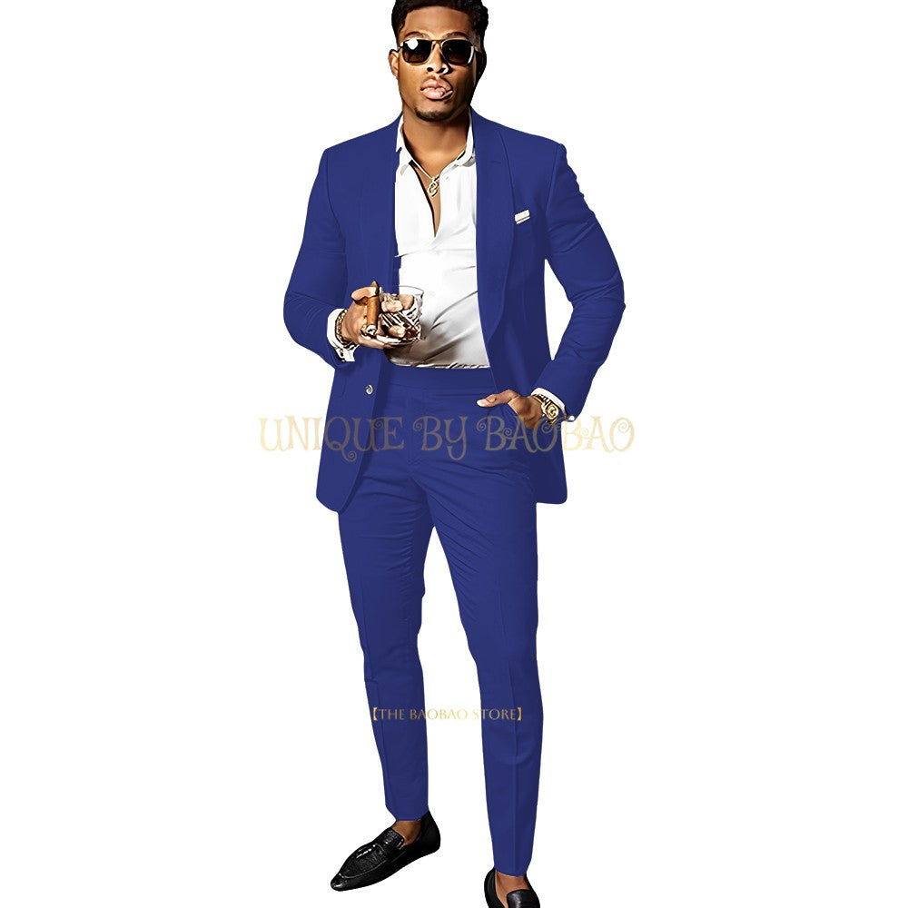 Men's Single-Breasted Wedding Suit