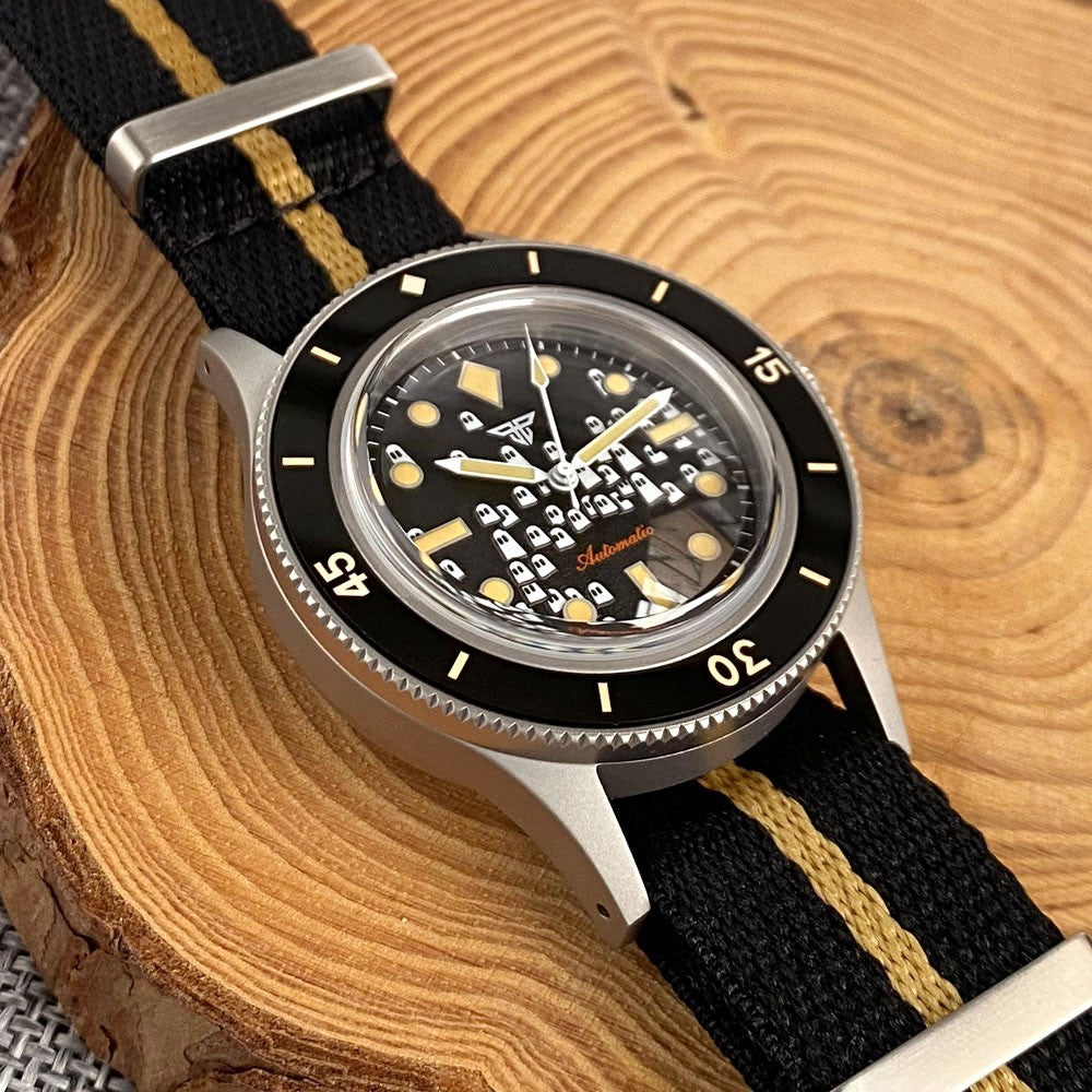 Tandorio Automatic Diver Watch: Sapphire Crystal & 200M