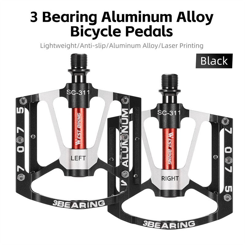 West Biking 3 Bearing Ultralight Bike Pedals