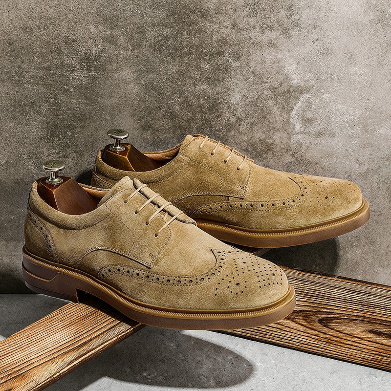 Desai Genuine Derby Shoes Men Cow Suede Leather Autumn Winter Brogue Casual Leather Shoe Men Dress Shoes Gifts Desai Genuine Derby Shoes Men Cow Suede Leather Autumn Winter Brogue Casual Leather Shoe Men Dress Shoes Gifts