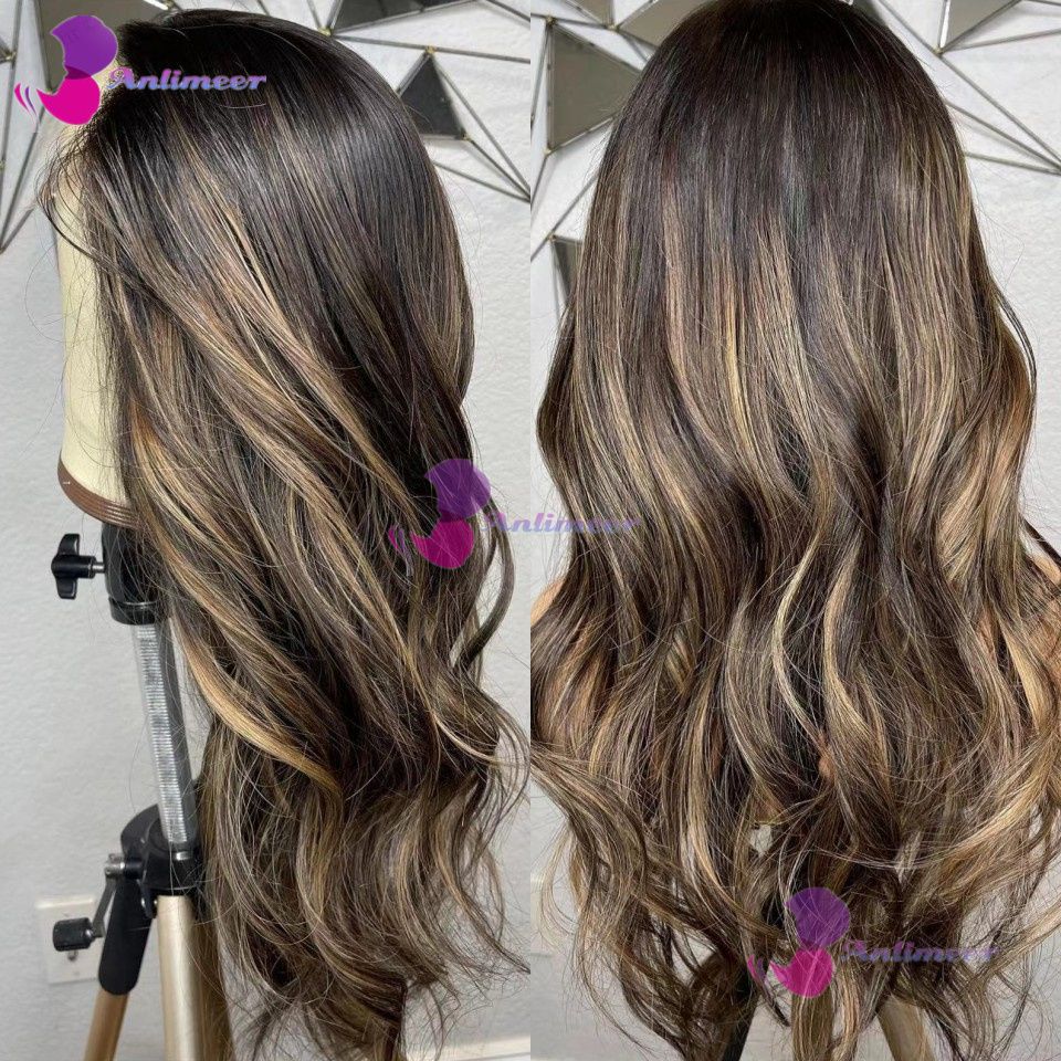 Anlimeer Long Body Wave Brazilian Virgin Human Hair Wig