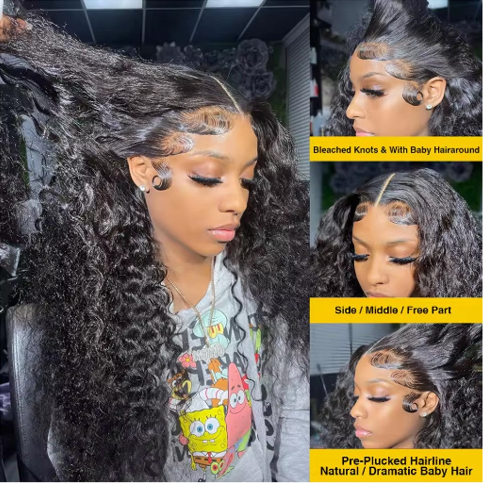 JESSENIA HAIR Long Water Wave Brazilian Human Hair Wig