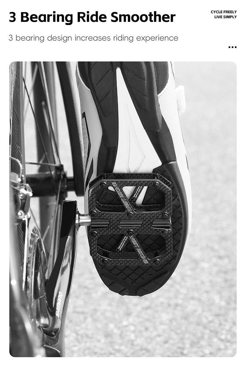 West Biking Carbon Fiber Ultralight Pedals