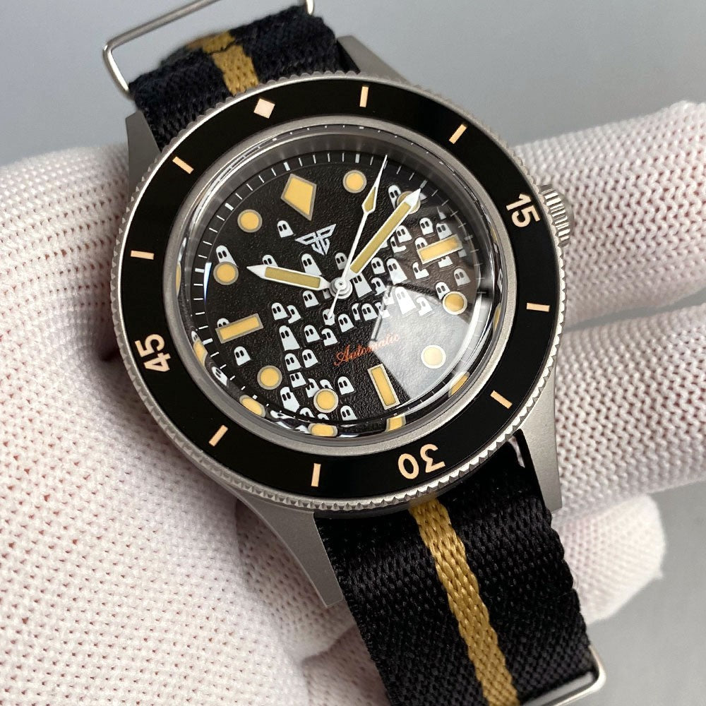 Tandorio Automatic Diver Watch: Sapphire Crystal & 200M