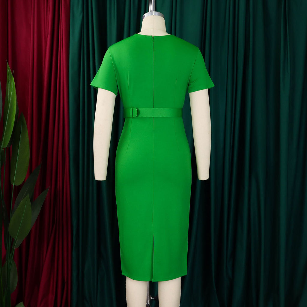 LZJV V-Neck Pencil Dress