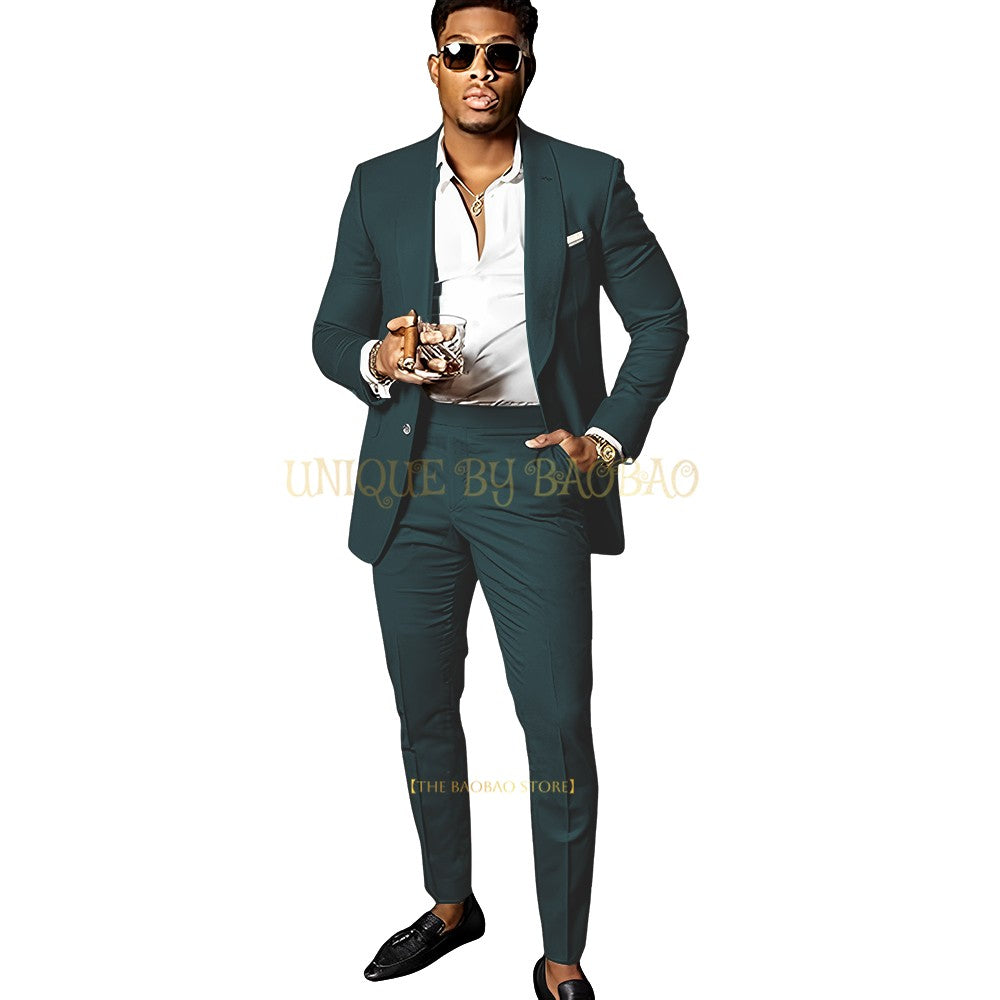 Men's Single-Breasted Wedding Suit