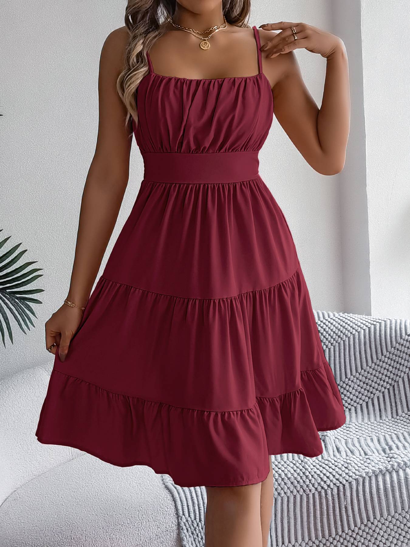 LUSMAY Casual A-Line Dress