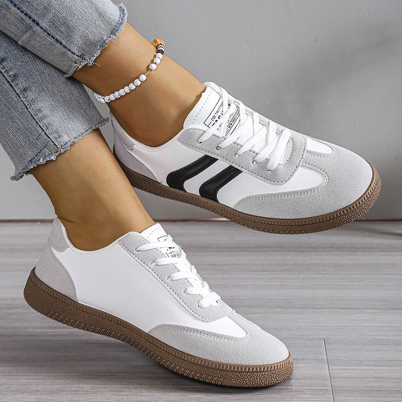 ZOKI Women's Low Heel Vulcanized Sneakers