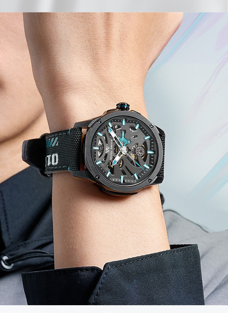 Welly Merck Men's Automatic Business Watch (Leather Strap)