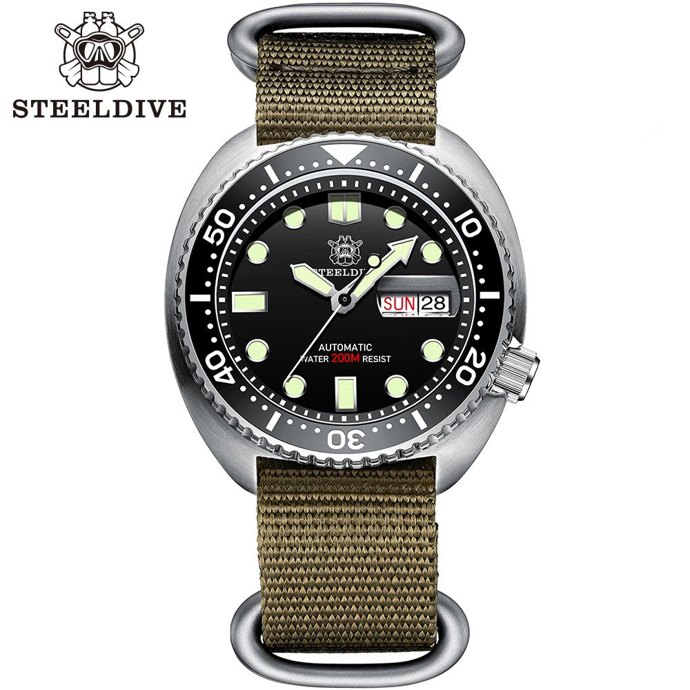 STEELDIVE SD1972 Automatic Diver Watch: NH36 Sapphire Edition