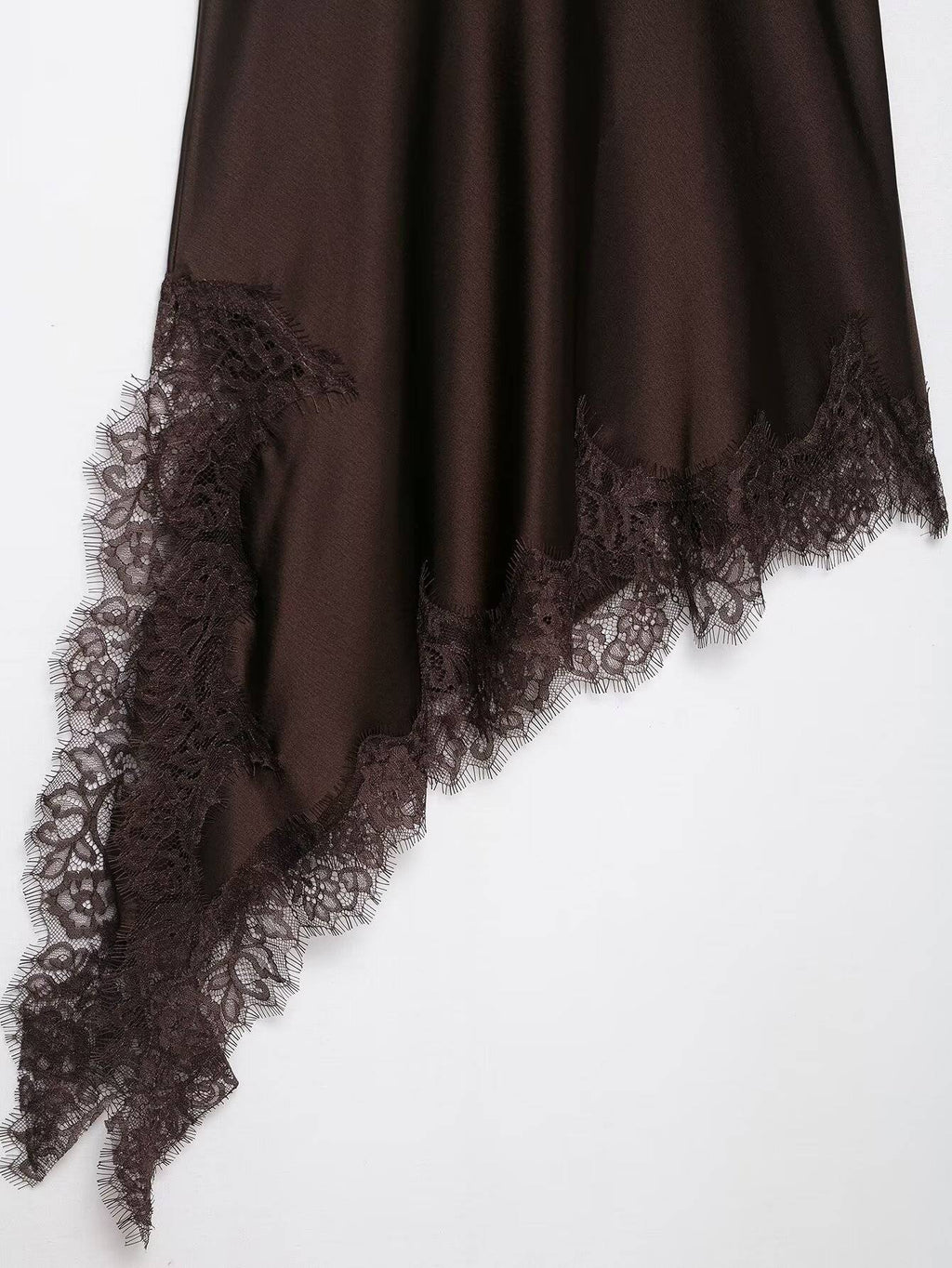 UNIZERA Women's Sexy Suspender Lace Asymmetrical Dress Summer 2025 New Elegant Temperament UNIZERA Women's Sexy Suspender Lace Asymmetrical Dress Summer 2025 New Elegant Temperament