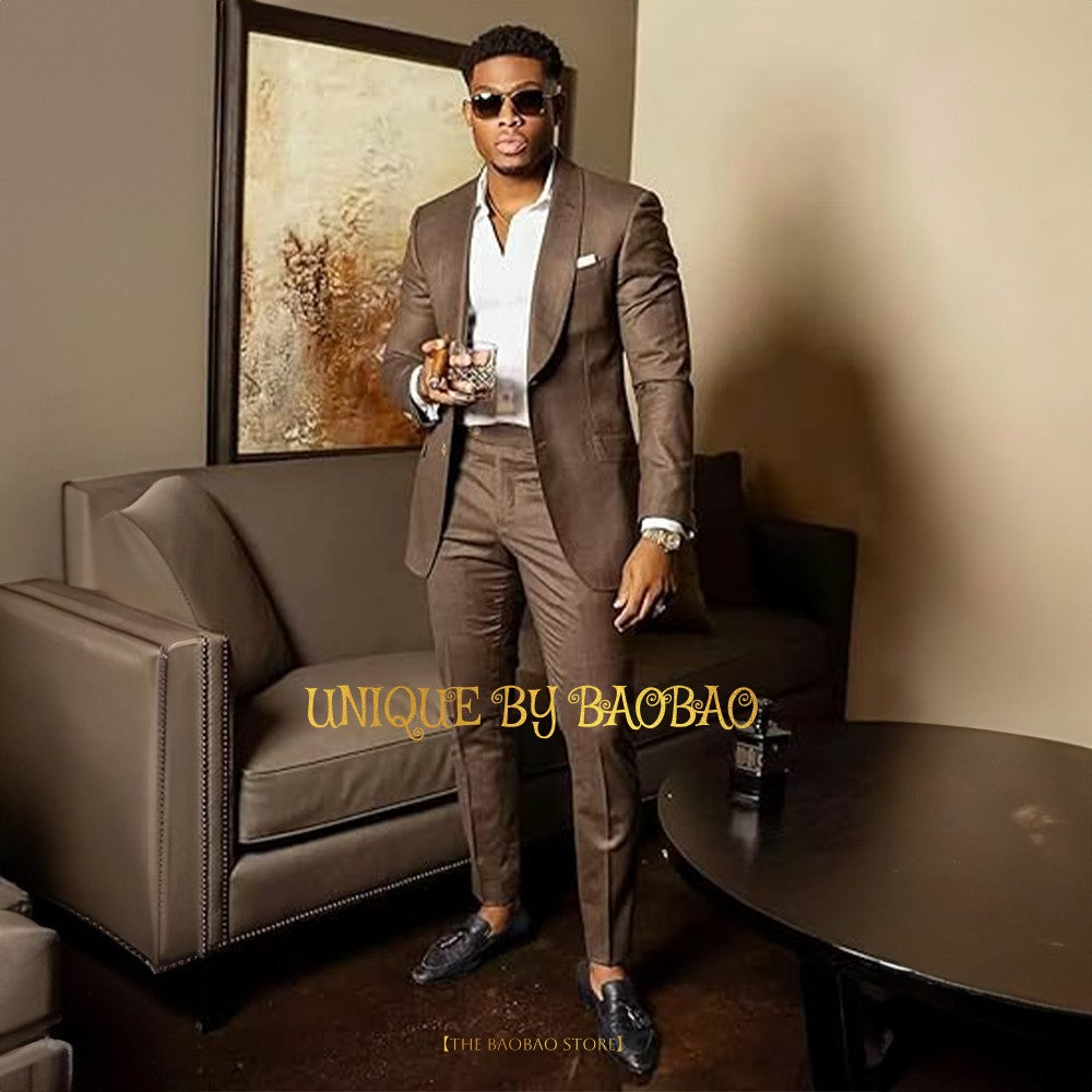 Men's Single-Breasted Wedding Suit