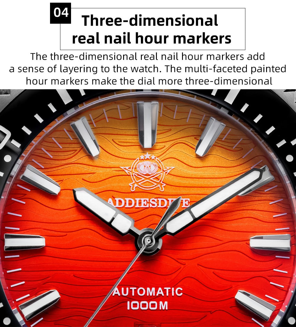 ADDIESDIVE "Burning Clouds" Professional Dive Watch