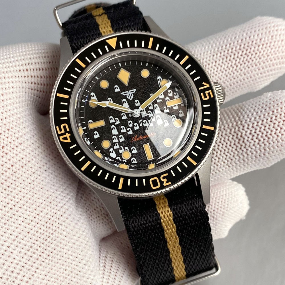 Tandorio Automatic Diver Watch: Sapphire Crystal & 200M