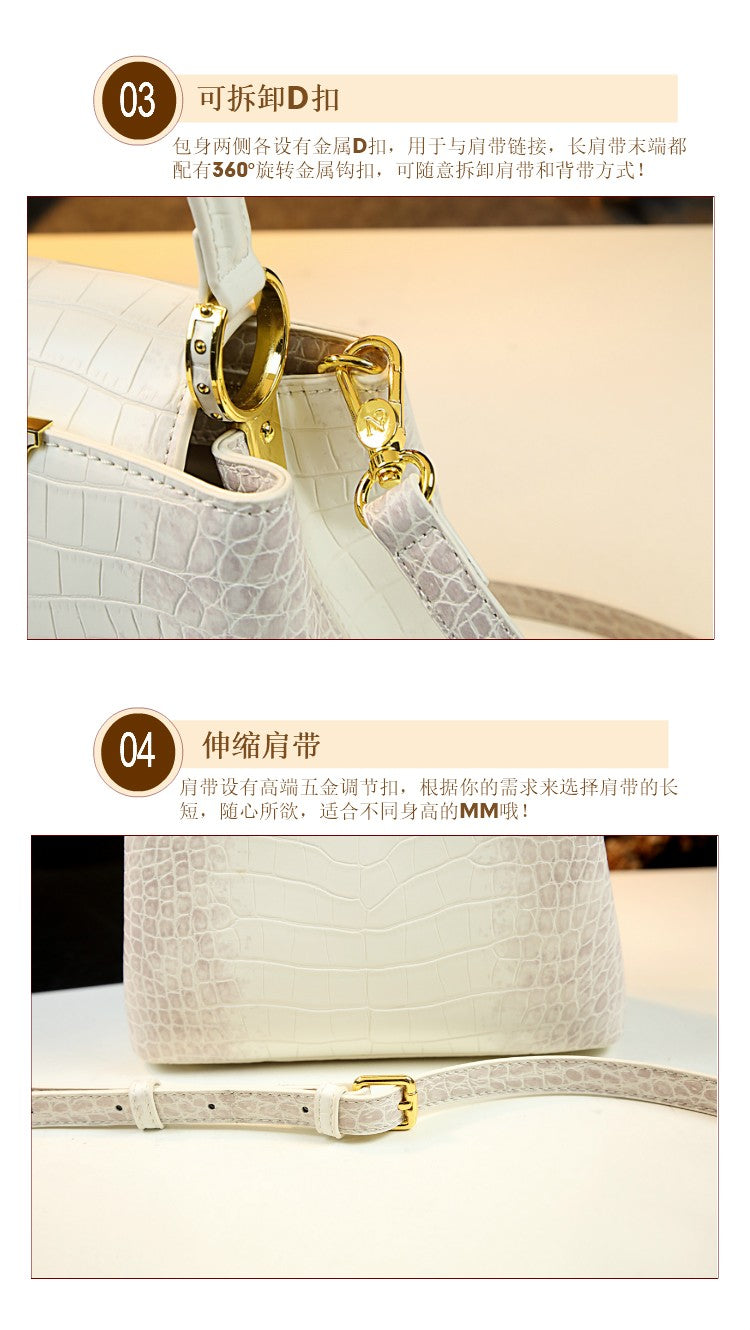 HYLHMC Women's Genuine Leather Handbag