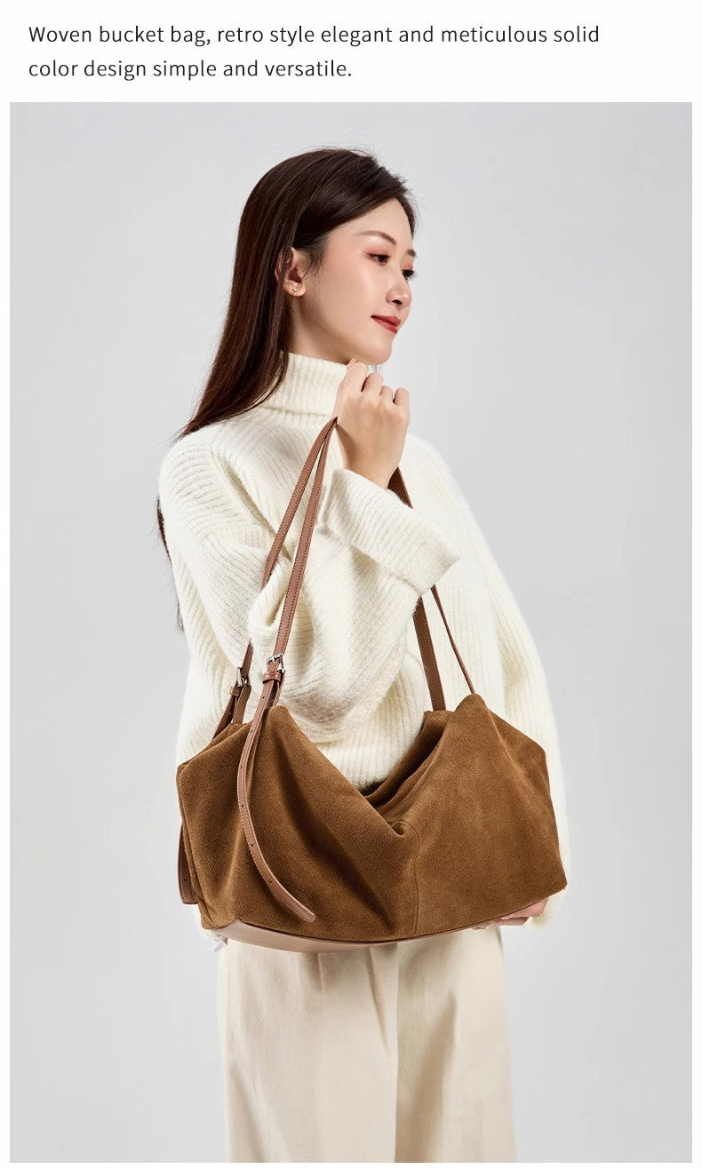 MALLUO Women's Genuine Leather Tote Bag