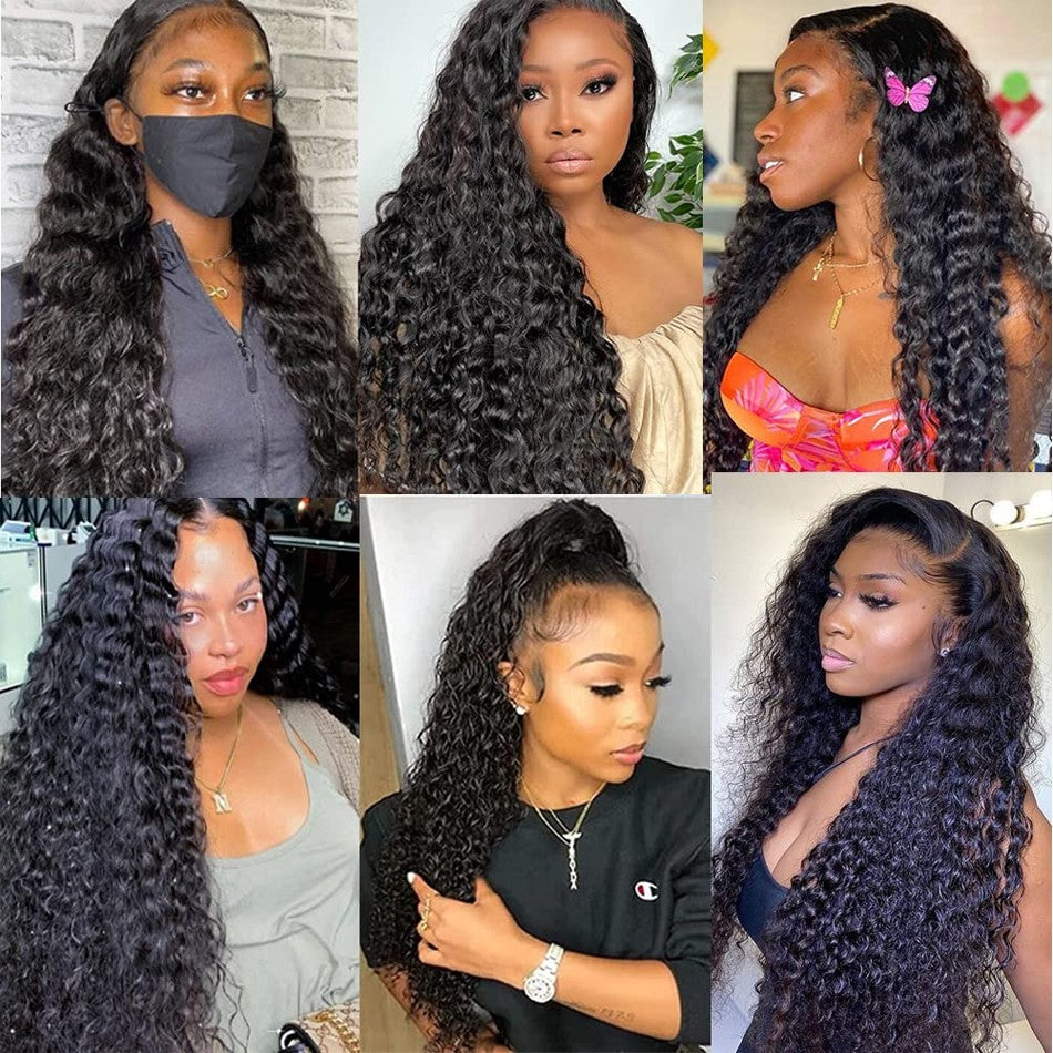 JESSENIA HAIR Long Water Wave Brazilian Human Hair Wig