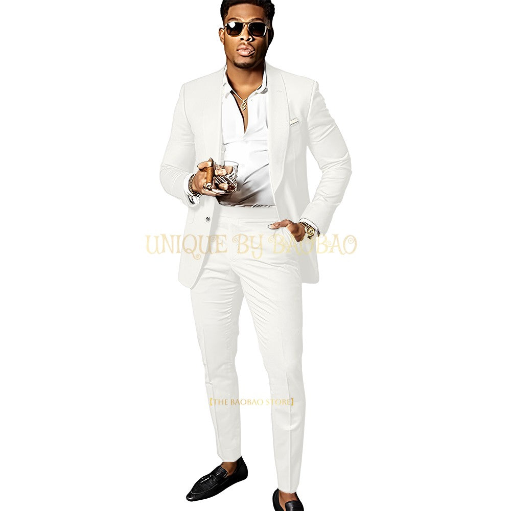 Men's Single-Breasted Wedding Suit