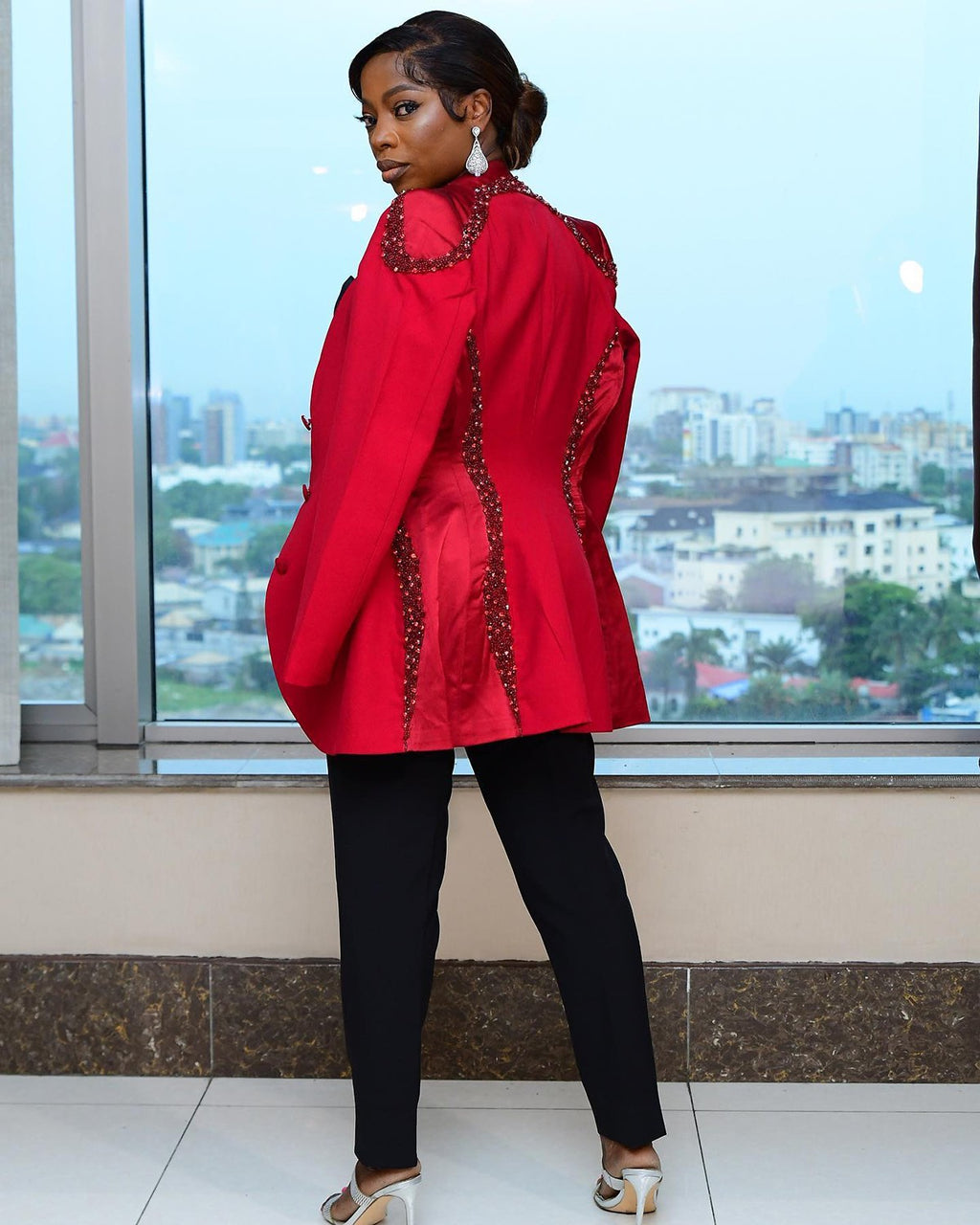 Women Formal Blazer Jacket Plus Size Crystal Beaded Coat Custom Wedding Guest Evening Party One Piece Outfit Women Formal Blazer Jacket Plus Size Crystal Beaded Coat Custom Wedding Guest Evening Party One Piece Outfit