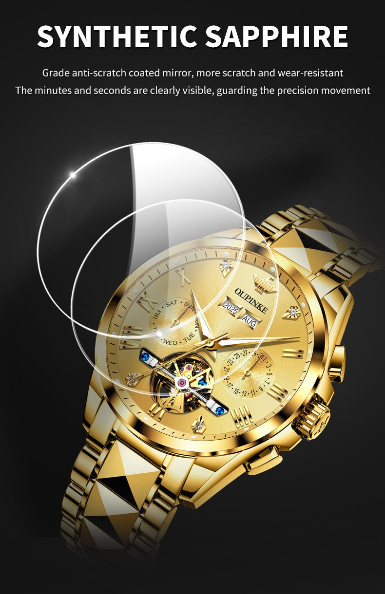 OUPINKE 3240 Skeleton Flywheel Multifunctional Automatic Mechanical Watches for Men 44mm Big Dial Tungsten Steel Luxury Watch OUPINKE 3240 Skeleton Flywheel Multifunctional Automatic Mechanical Watches for Men 44mm Big Dial Tungsten Steel Luxury Watch