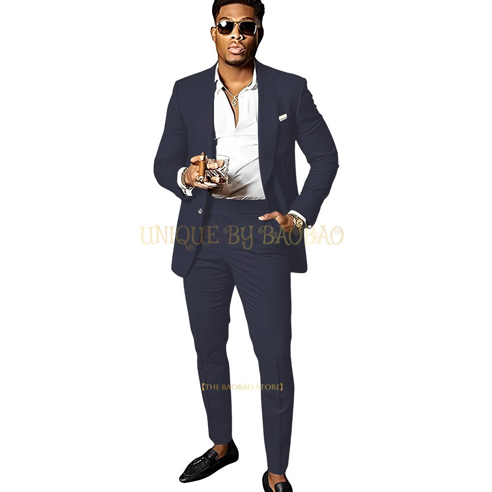 Men's Single-Breasted Wedding Suit