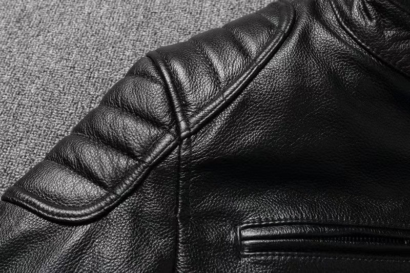 COPERSIAN Men's Cowhide Leather Jacket