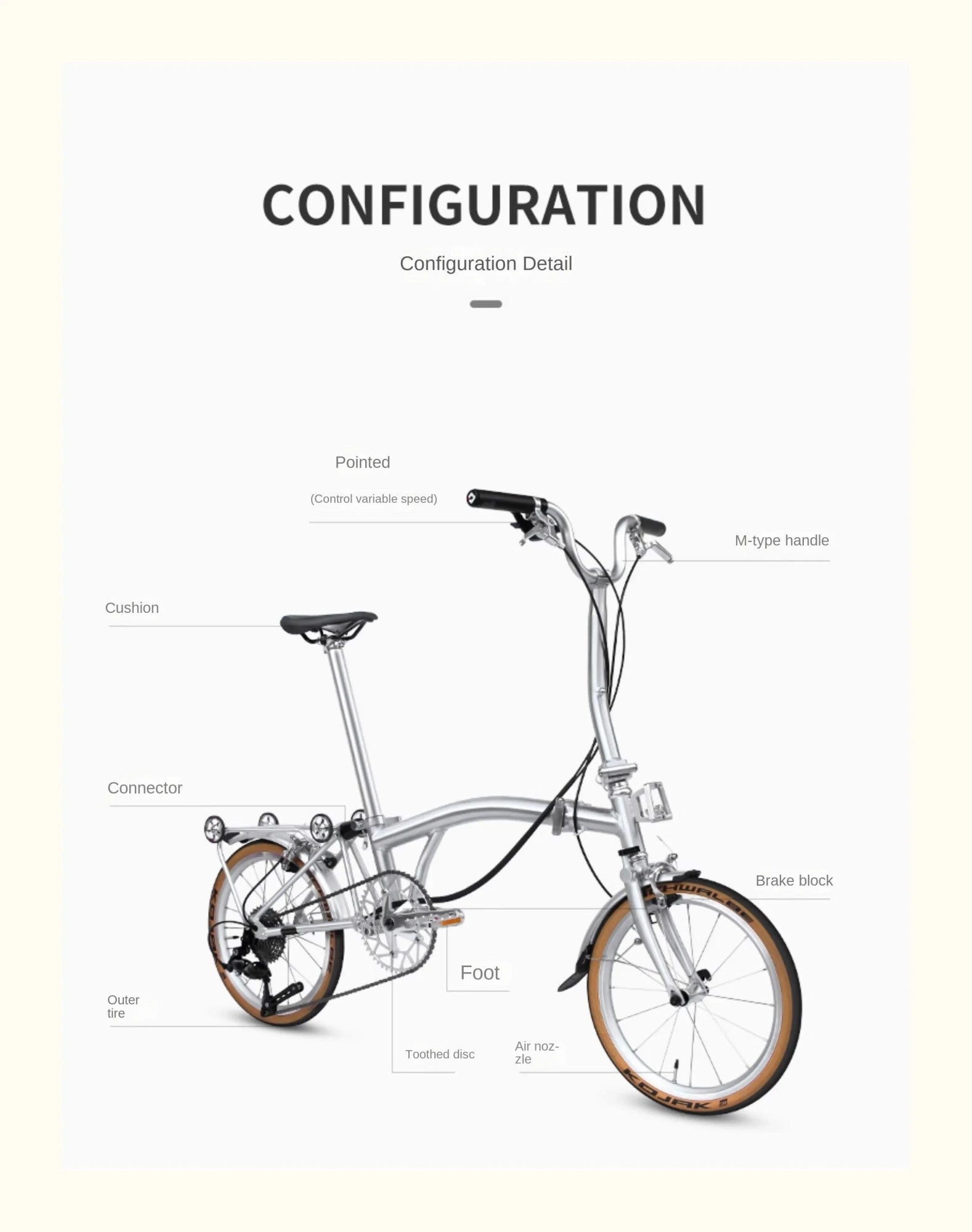 KaFeiDI 20" Folding Commuter Bike