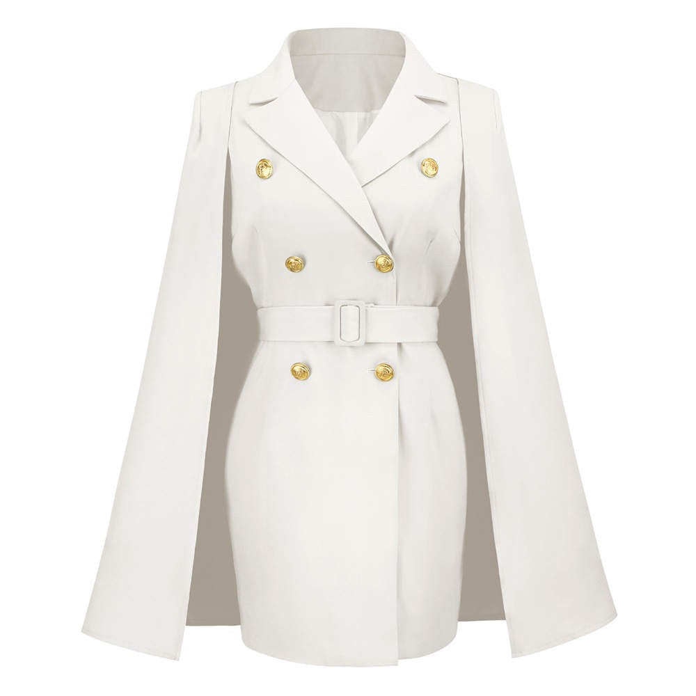 Sexy Women Blazer Dress Cape Sleeves Double Breasted Cocktail Dress Slim Fit Formal Wear Coat Custom Evening Party OutfitsSexy Women Blazer Dress Cape Sleeves Double Breasted Cocktail Dress Slim Fit Formal Wear Coat Custom Evening Party Outfits