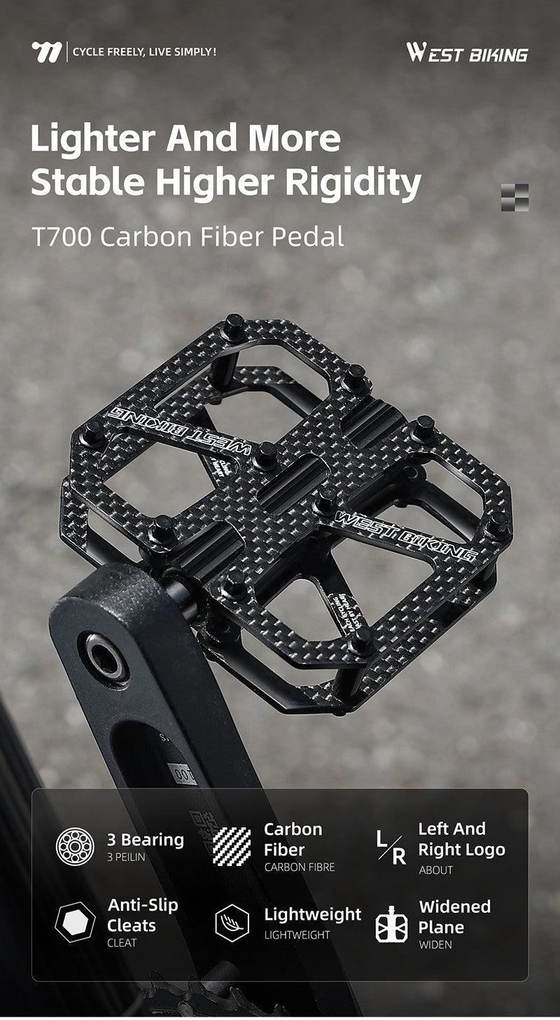 West Biking Carbon Fiber Ultralight Pedals