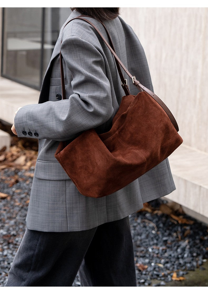 MALLUO Women's Genuine Leather Tote Bag