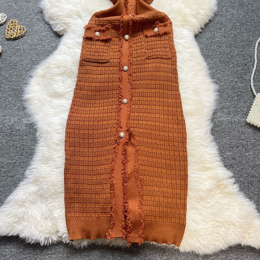 YuooMuoo Chic Fashion Sexy Package Hips Knitted Dress Women V-Neck Single Breasted Bodycon Sweater Dress Office Lady Dresses YuooMuoo Chic Fashion Sexy Package Hips Knitted Dress Women V-Neck Single Breasted Bodycon Sweater Dress Office Lady Dresses