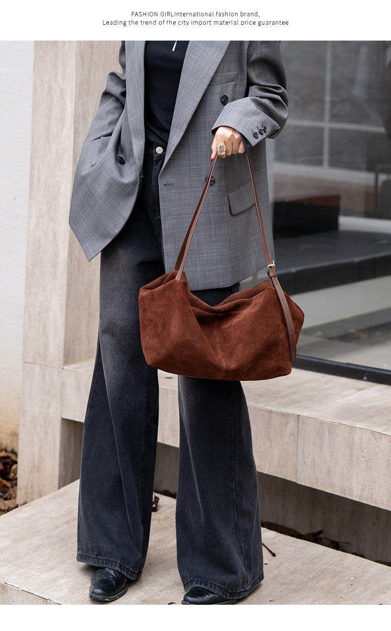 MALLUO Women's Genuine Leather Tote Bag