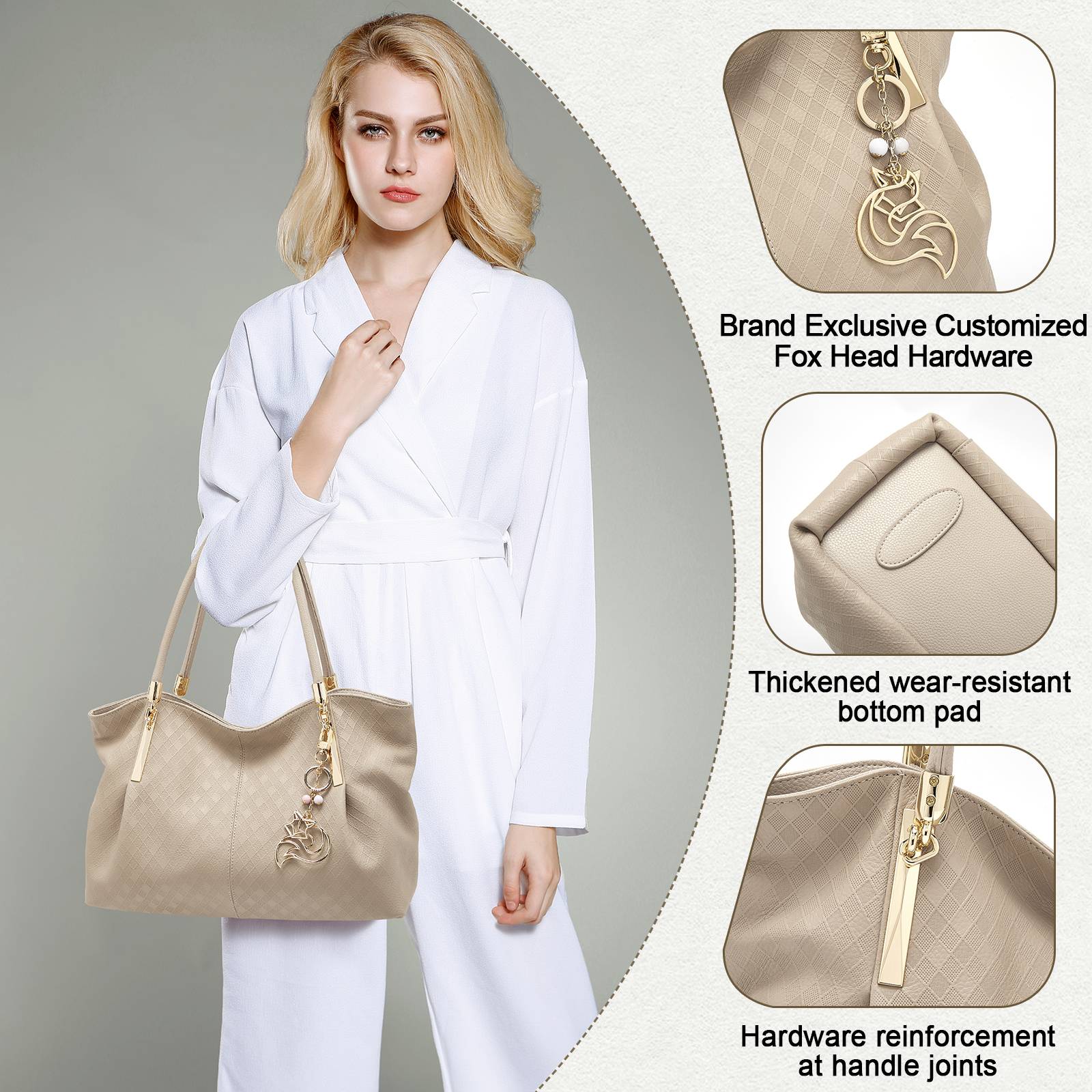 FOXER Women's Genuine Leather Tote Bag