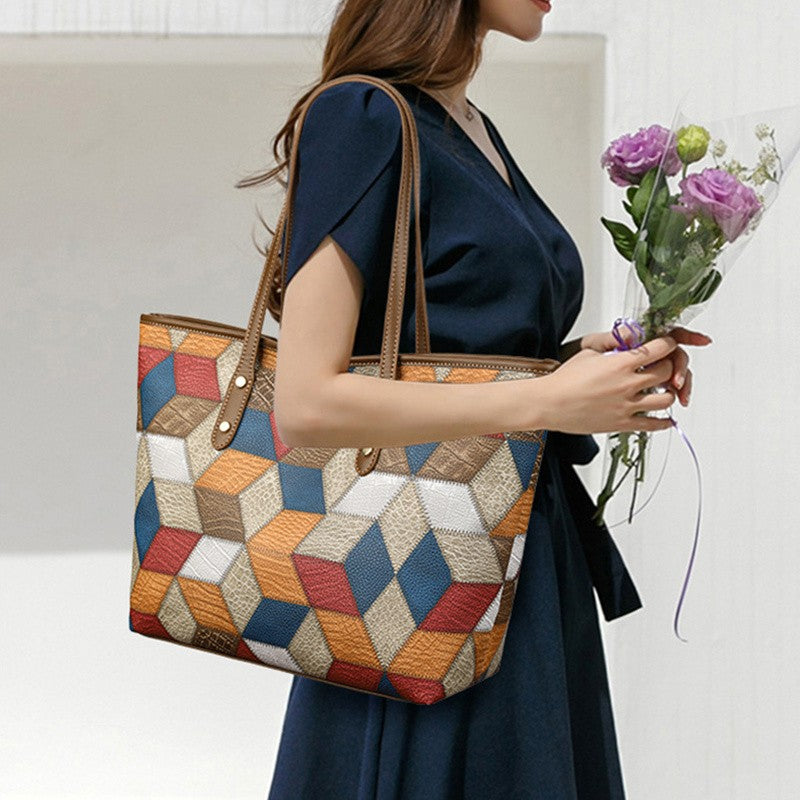 Yogodlns Vintage PU Leather Tote