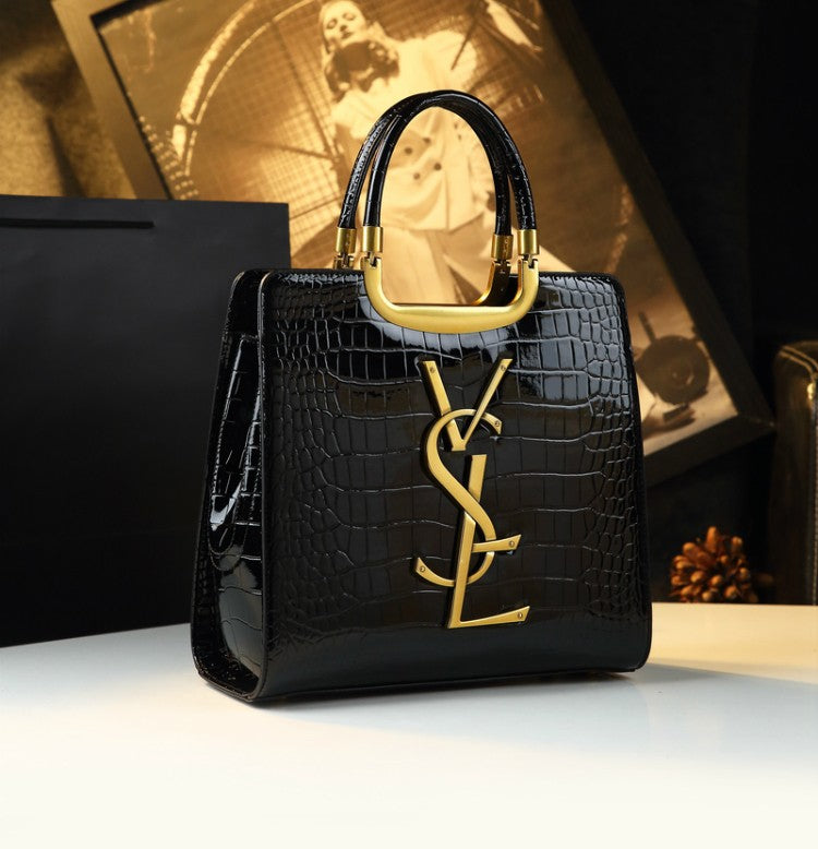 Women's Solid PU Leather Casual Tote Bag