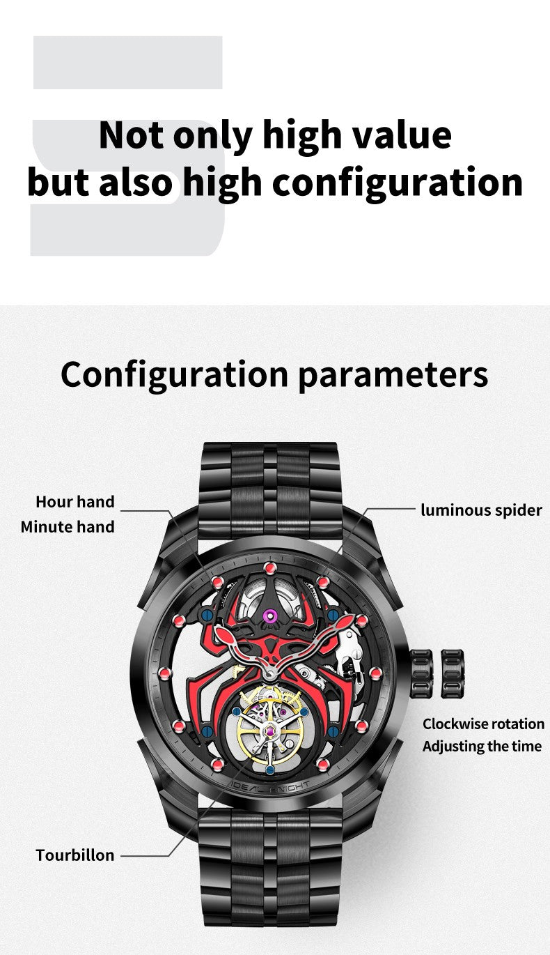 IDEAL KNIGHT 6802 "Luminous Spider" Mechanical Watch