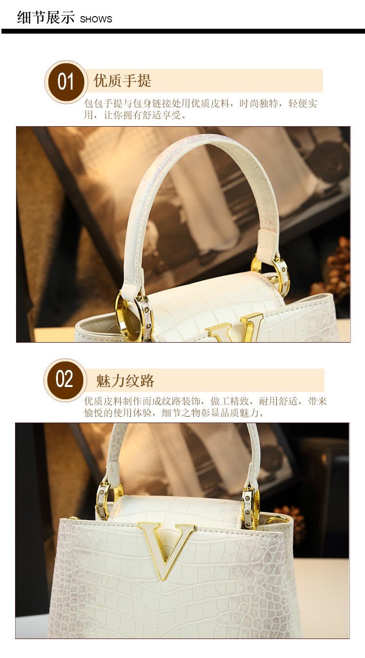 HYLHMC Women's Genuine Leather Handbag