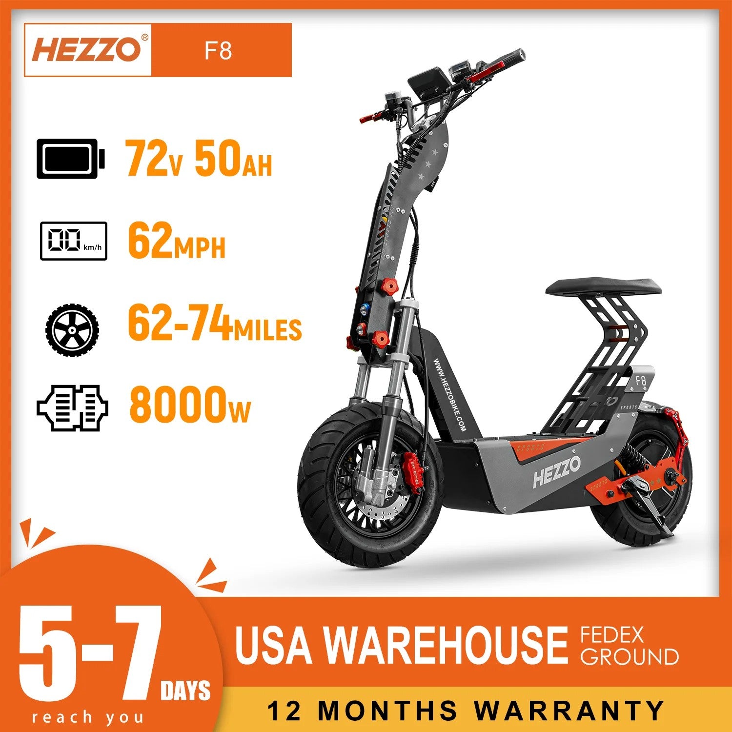 F8 High-Performance Folding Electric Scooter