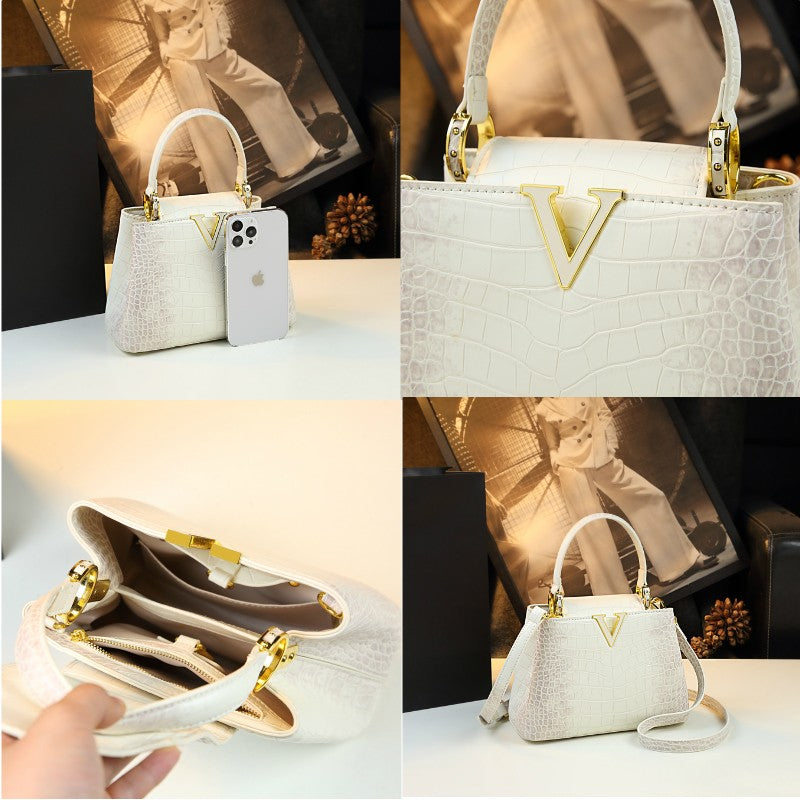 HYLHMC Women's Genuine Leather Handbag