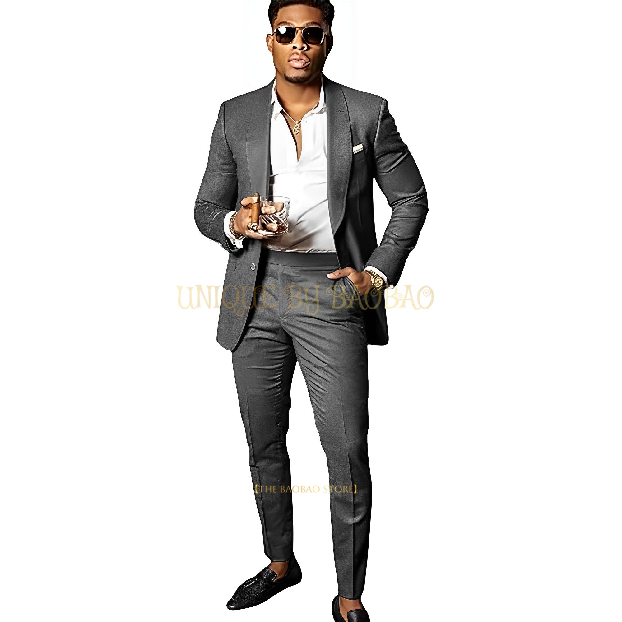Men's Single-Breasted Wedding Suit