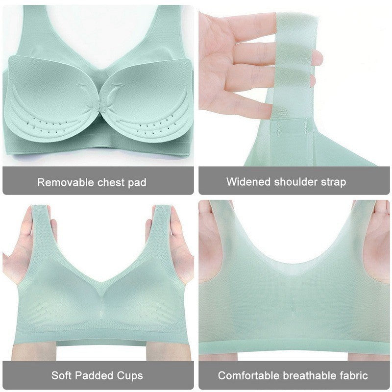 Summer Seamless Ice Silk Bra