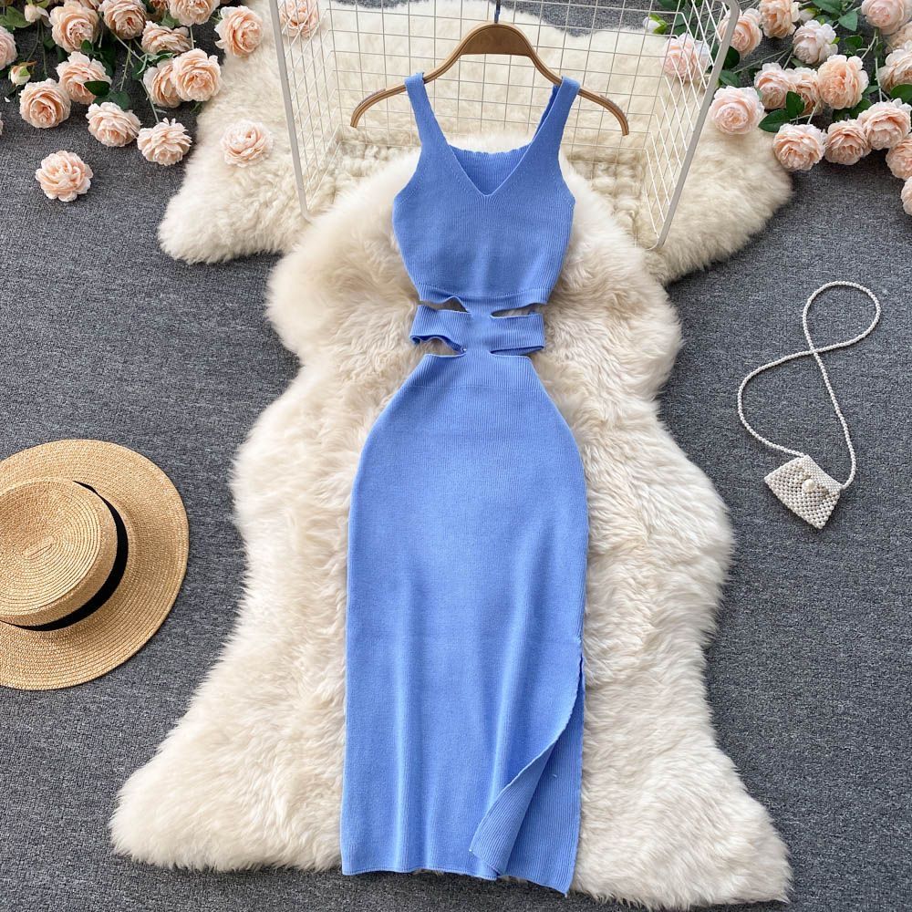 Yuoomuoo Women Dress Sexy Cut Out Waist Package Hips Split Bodycon Dress Summer Fashion Lady Mesh Party Summer Dresses Yuoomuoo Women Dress Sexy Cut Out Waist Package Hips Split Bodycon Dress Summer Fashion Lady Mesh Party Summer Dresses