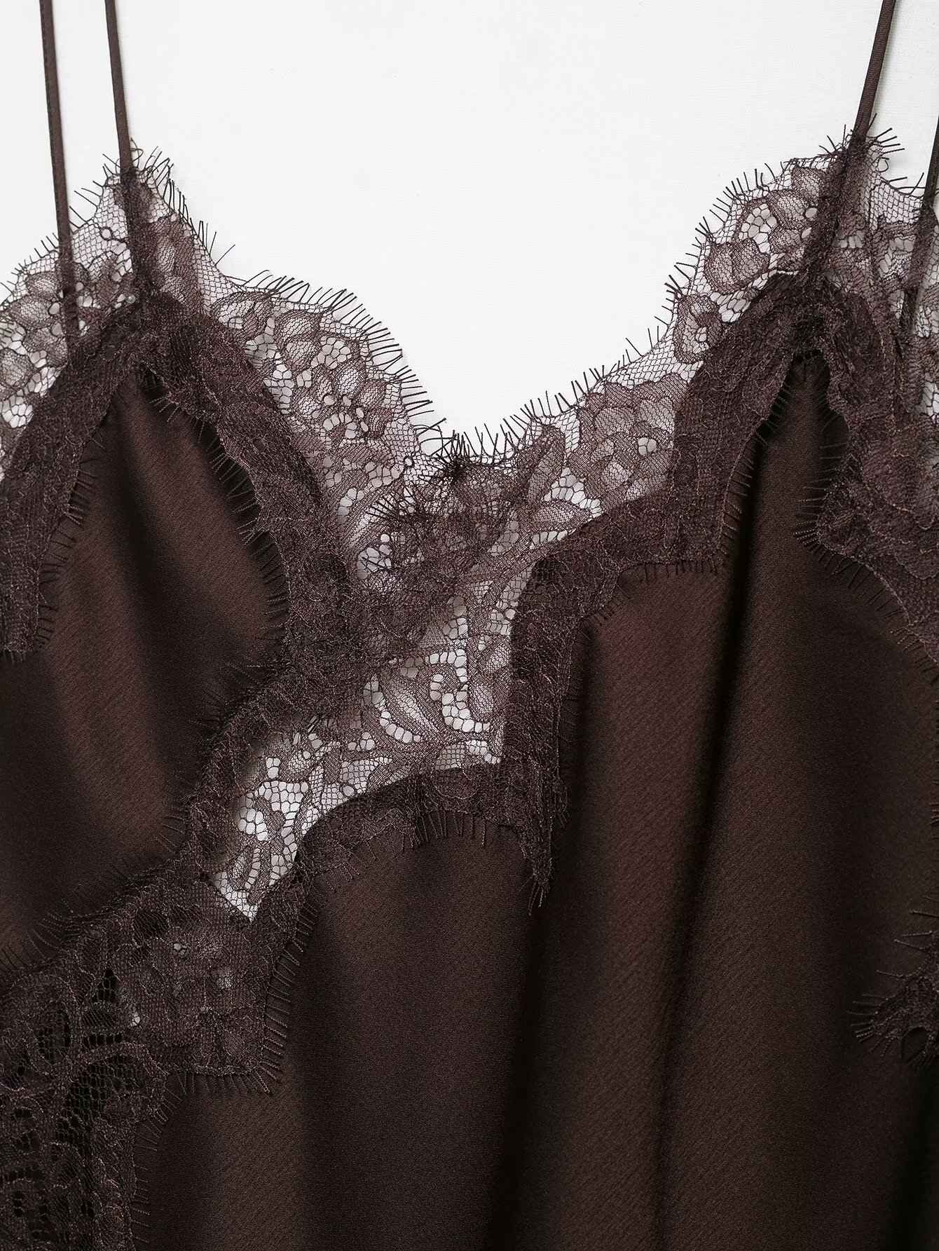 UNIZERA Women's Sexy Suspender Lace Asymmetrical Dress Summer 2025 New Elegant Temperament UNIZERA Women's Sexy Suspender Lace Asymmetrical Dress Summer 2025 New Elegant Temperament