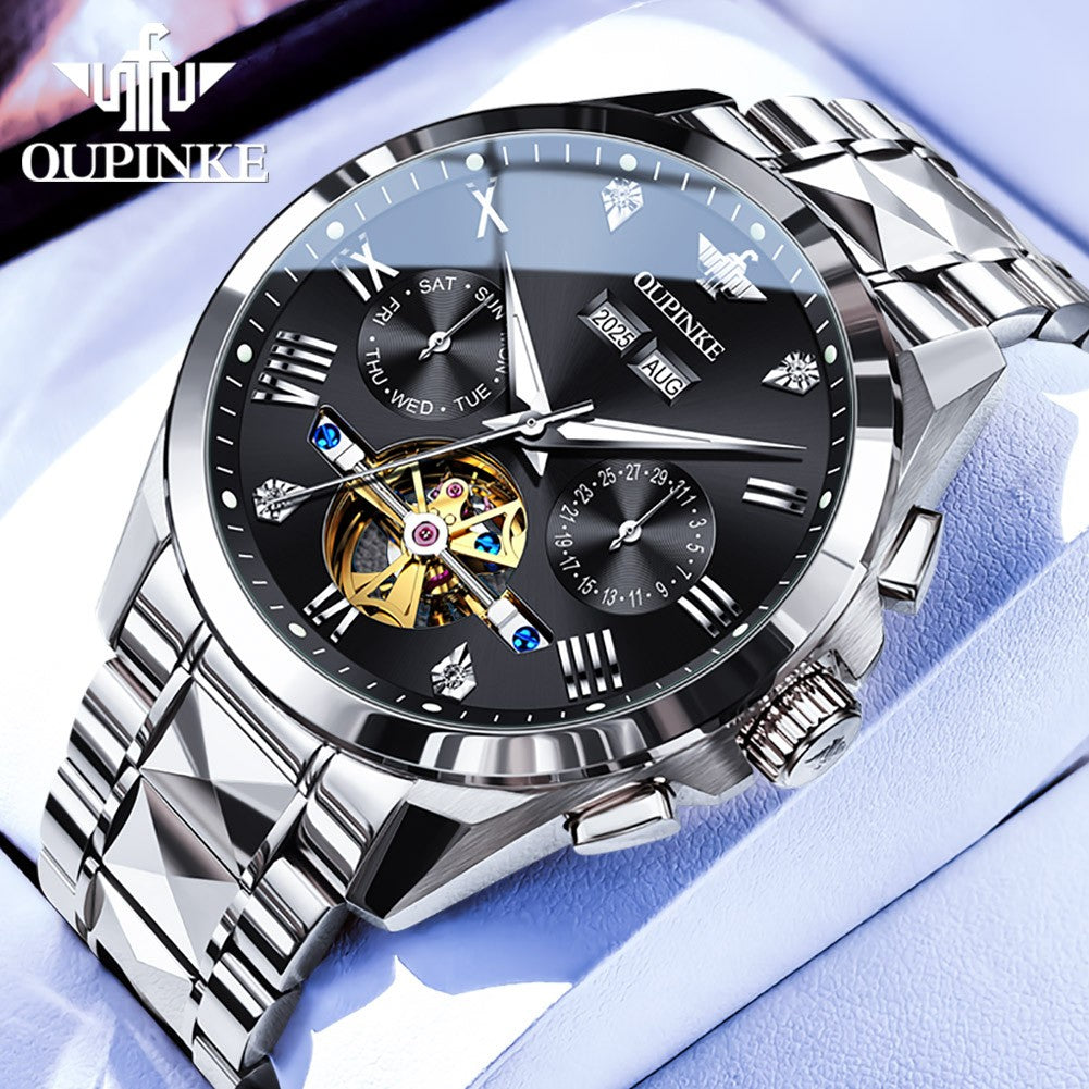 OUPINKE 3240 Skeleton Flywheel Multifunctional Automatic Mechanical Watches for Men 44mm Big Dial Tungsten Steel Luxury Watch OUPINKE 3240 Skeleton Flywheel Multifunctional Automatic Mechanical Watches for Men 44mm Big Dial Tungsten Steel Luxury Watch