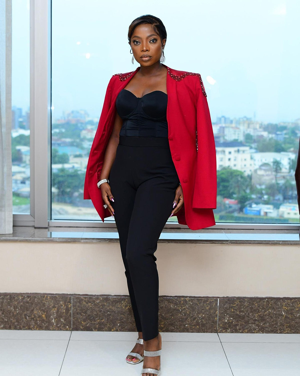 Women Formal Blazer Jacket Plus Size Crystal Beaded Coat Custom Wedding Guest Evening Party One Piece Outfit Women Formal Blazer Jacket Plus Size Crystal Beaded Coat Custom Wedding Guest Evening Party One Piece Outfit