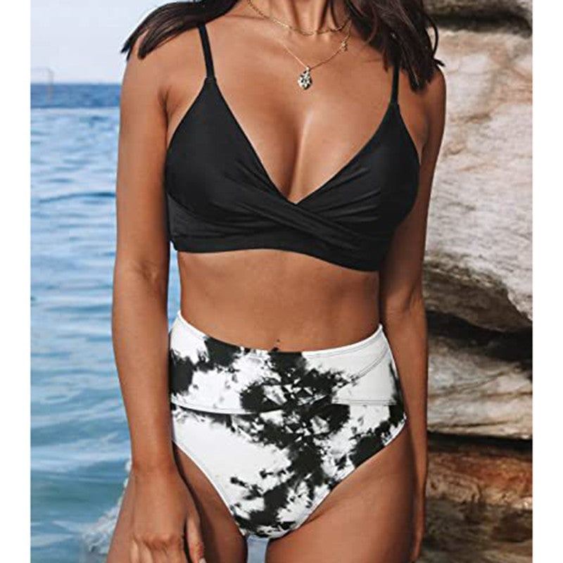 High-Waisted Ruffled Bikini Set
