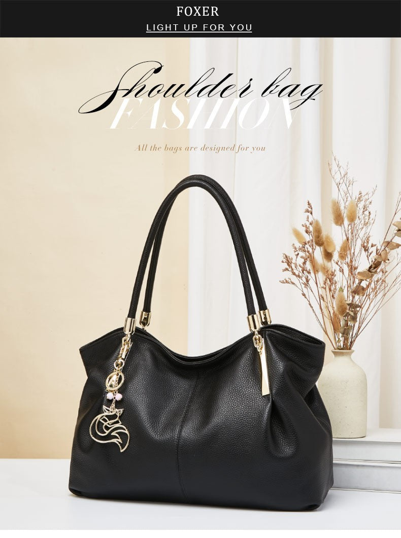 FOXER Women's Genuine Leather Tote Bag