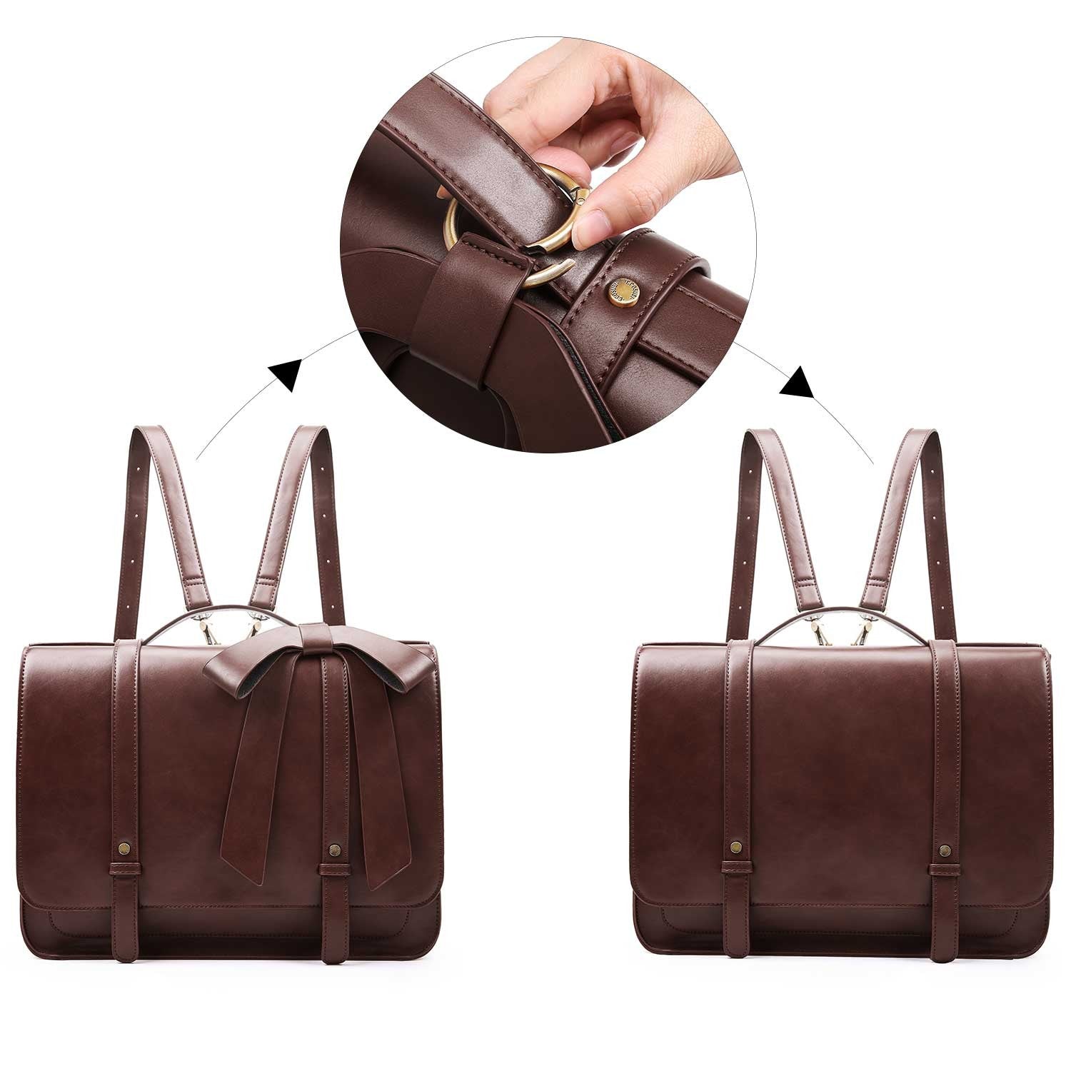 BAGSMART Women's 4-in-1 Convertible Laptop Bag