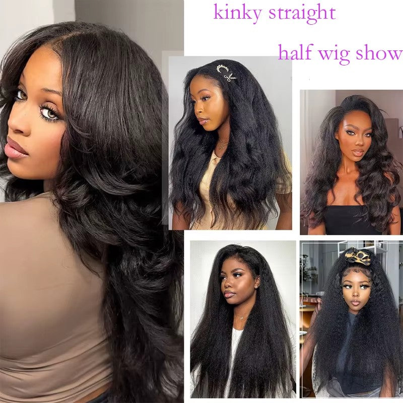 Florrety Medium Straight Wavy Brazilian Human Hair Wig